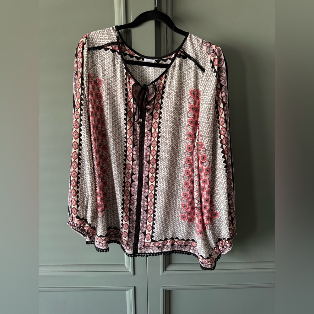 Dressbarn Geometric Blouse - Size 2X